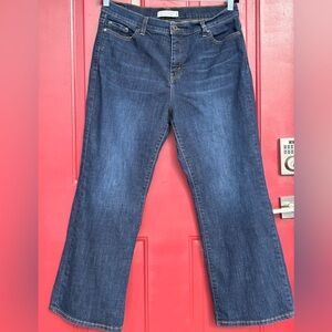 LEVI’S 512 s16 ‘Perfectly Slimming’ bootcut jeans-Dk rinse-w/stretch-flattering!